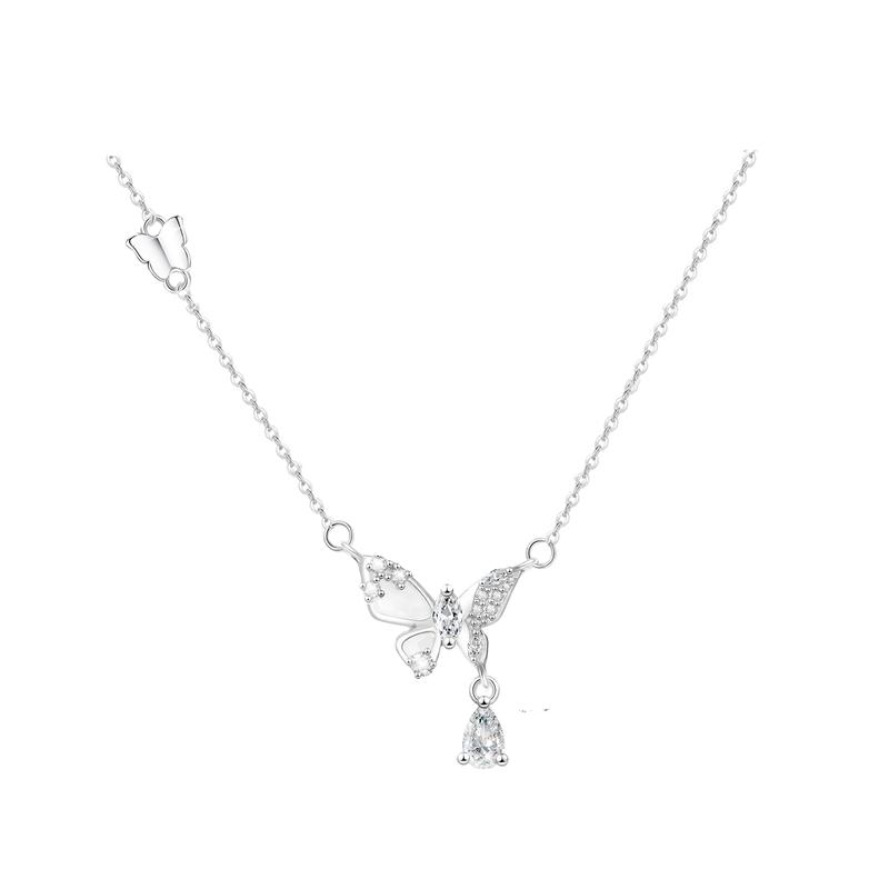 Barbie necklace Lucky Butterfly Clavicle Chain Shining Dream Butterfly Asymmetrical Design Exquisite niche fashion versatile smart BBXLGQ001-01 коричневый