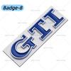 Insignia Adhesiva Metálica con Logo GTI para Rejilla Frontal/Maletero Trasero de Coche Accesorios