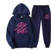 2026 Saja Boys 2-Piece Hoodie Set Fleece Lined Men Women Streetwear Casual Outfit