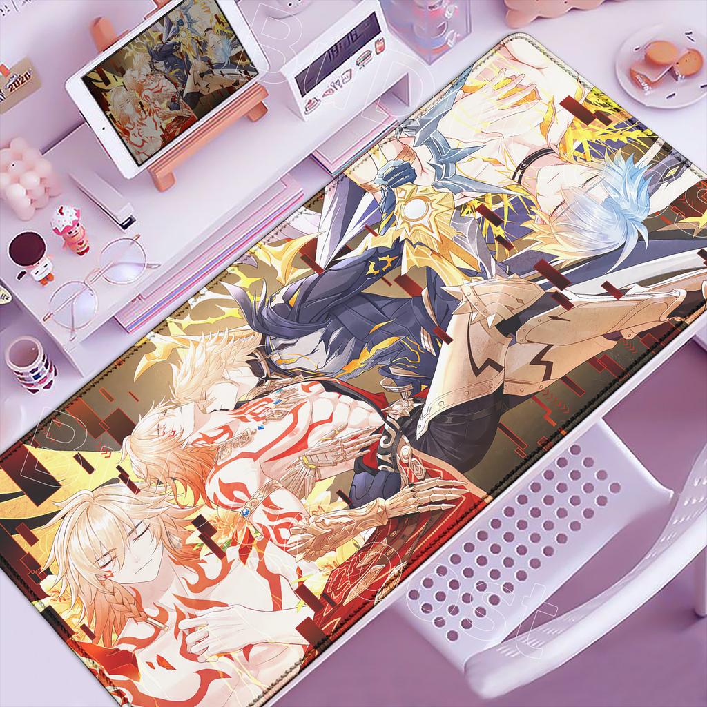 Tappetino per Mouse Grande 1200x600mm Gioco Honkai Star Rail Phainon Tappetino da Scrivania Tappeto per PC Stampa HD Tappetino per Mouse Laptop Tappetino per Tastiera Accessori