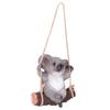 Pryskyřičná houpající se koala zvířecí model figurka socha závěsná ozdoba venkovní dekorace na dvůr