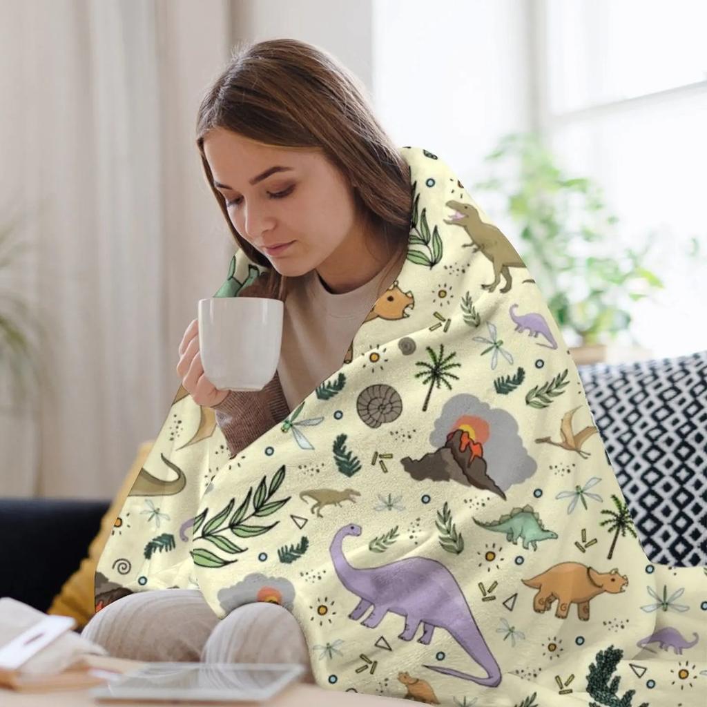 Dinosaurs! Throw Blanket Stylish Warm Blanket for Living Room Bedroom