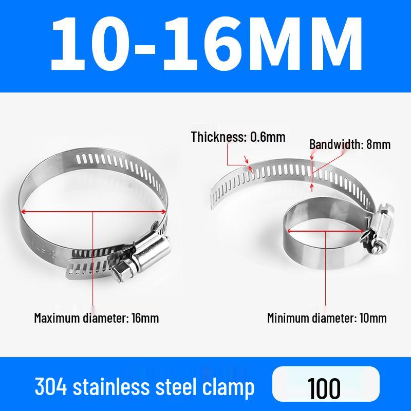 304 Stainless Steel Quick-Install Hose Clamp for Gas Pipes