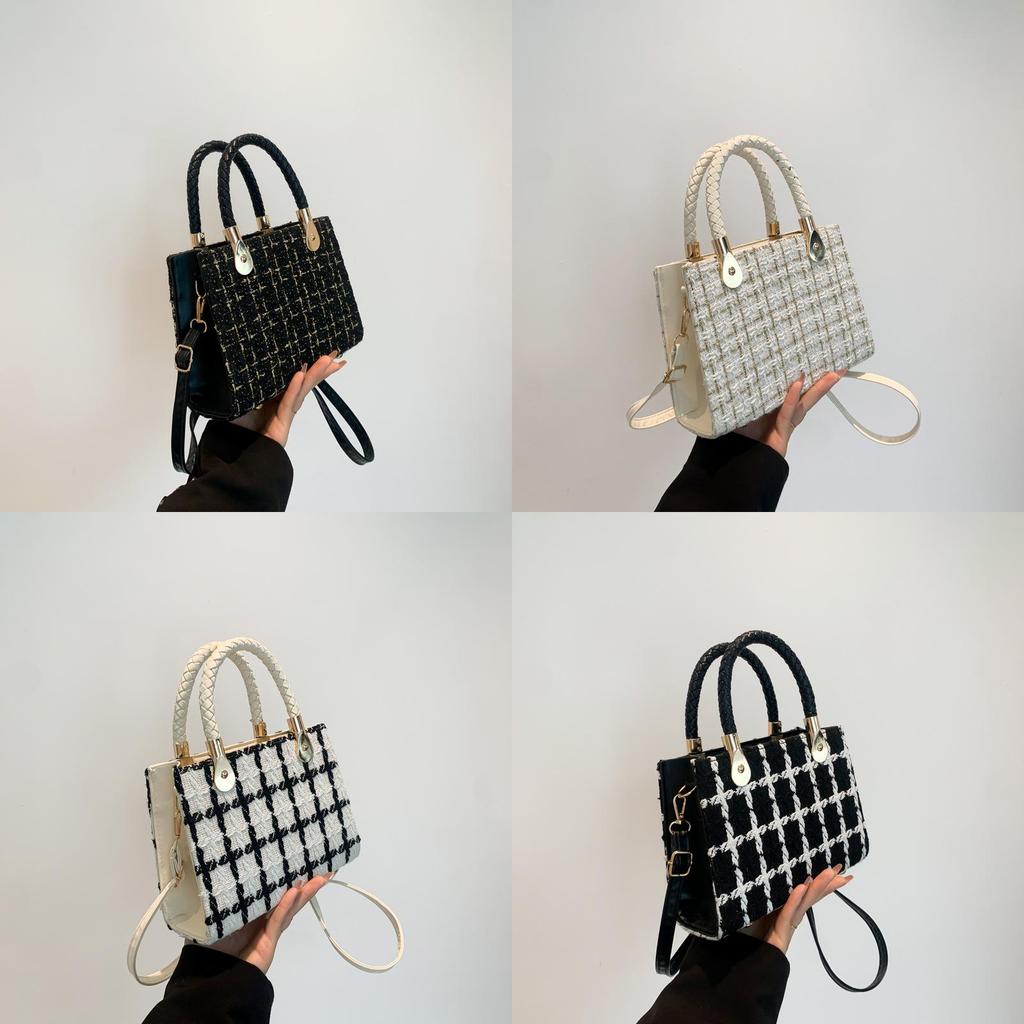 Small Square Bag For Women With Textured And Zipper Closure For Daily Use