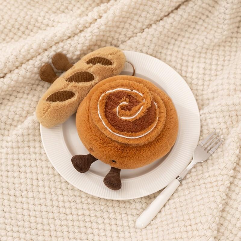 Cup Coffee Teapot Baguette Cinnamon Roll Baguette Plush Toys Short Fabric Kids