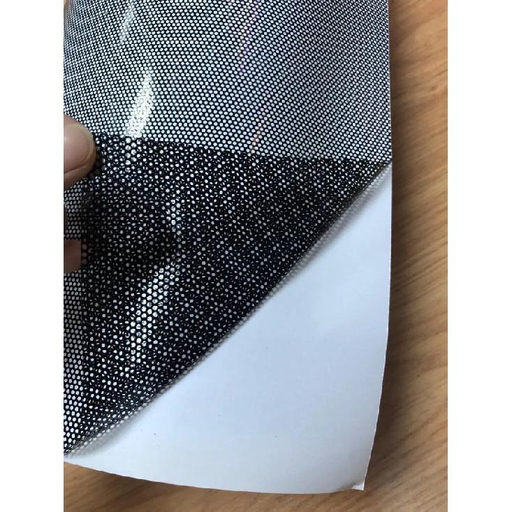 53cmx300cm Czarna Folia Siatkowa Perforowana 'Oko Muchy' Jednokierunkowa Wizja Naklejka na Reflektor Samochodu Skutera Motocykla Światło Tylne