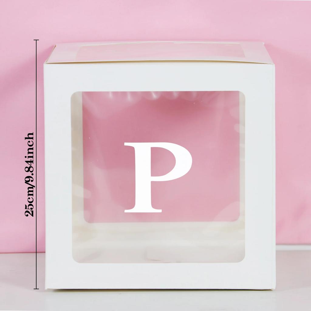 Průhledná Krabice s Písmenkovými Balónky Dekorace Všechno Nejlepší k Narozeninám Svatba Dekorace Potřeby pro Narozeninovou Oslavu dekorace svatba roztomilý