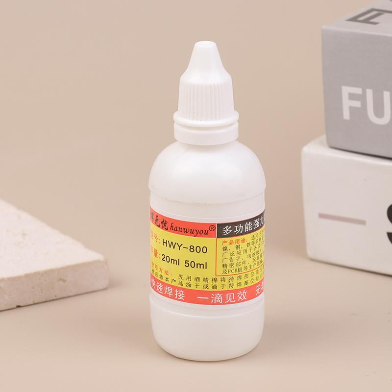 20/50ml Edelstahl Lötflussmittel Lötpaste Flüssiglötwerkzeug Schnelles Schweißen Ungiftig Hly-800 Lötflussmittel für Nickel/Kupfer