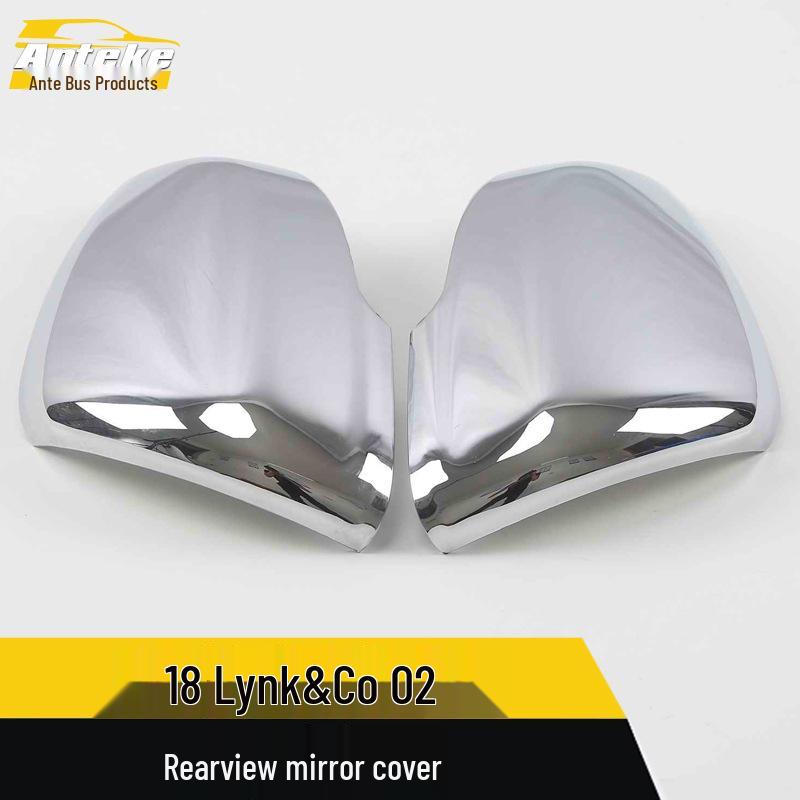 Fits 18 Lynk & Co 02 Models: Rearview Mirror Cover Sequins & Decorative Stickers.