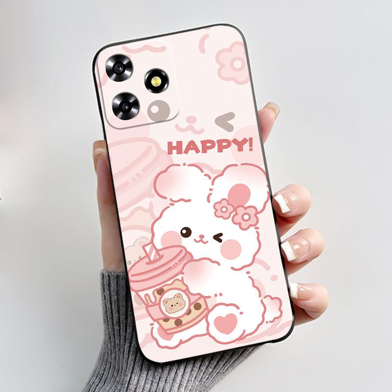 

Phone Case For ZTE Blade A73 4G/V50 Design 4G/V50 Smart/Axon 50 Lite Jelly Soft Black Cover Rose Sunflower Pattern Cat Casing ZTE Blade A73 4G