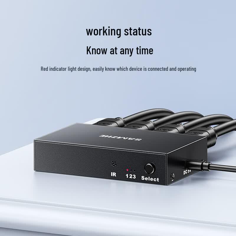 SAMZHE 4K HDMI Switcher 3 In 1 Out