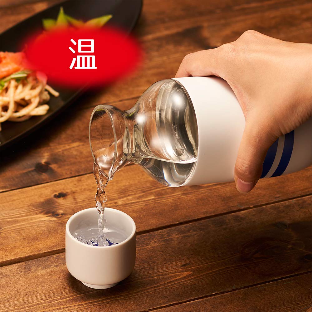 Doshisha Tokkuri White 360ml Drinking Comfort Tokkuri Line ON℃Zone OZNN-360SE