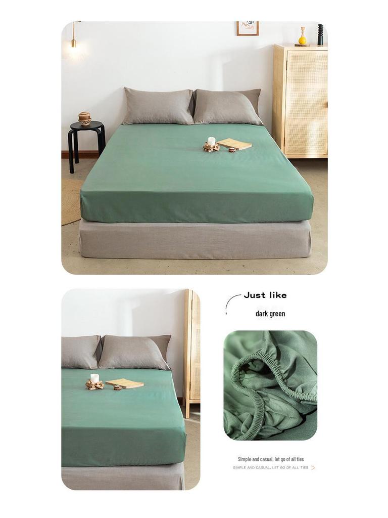 Solid Color Brushed Bed Sheet Set: Modern Simple Bedding for Dormitory or Single Mattress