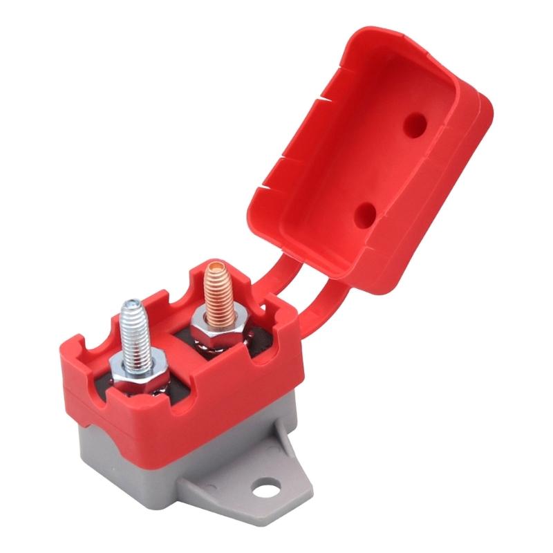 2Pcs 25A Circuit Breaker Auto Reset Function Red Sheath Design Fixed Mounting Wing for 6-28V Voltages Ranges Systems