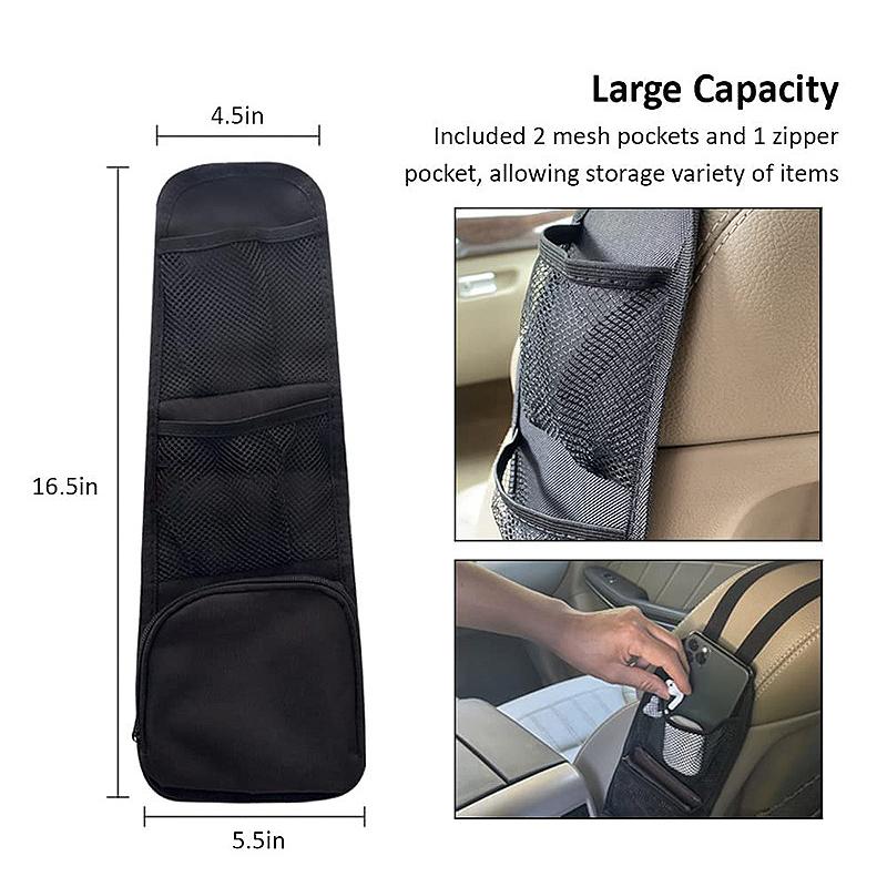 Car Seat Organizer Auto Seat Side Storage Hanging Bag Multi-Pocket Drink Holder Mesh Pocket Car Styling Organizer Phone Holder