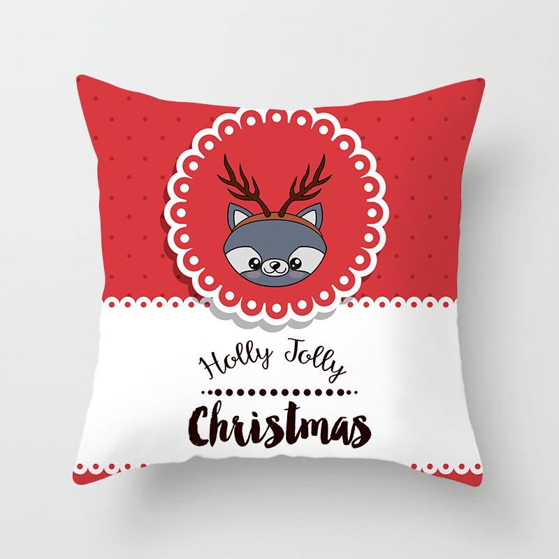 Santa Claus Christmas Tree Pillow Cover Cushion Cover Home Soft Decor
