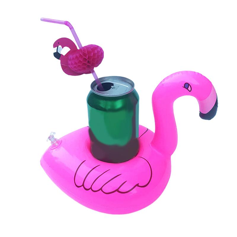 Flamingo Swimming Pool Drink Cup Stand Holder Float Toy Coasters Inflatable Drink Holder For Beverage Bottle Pool Party Kids Toy