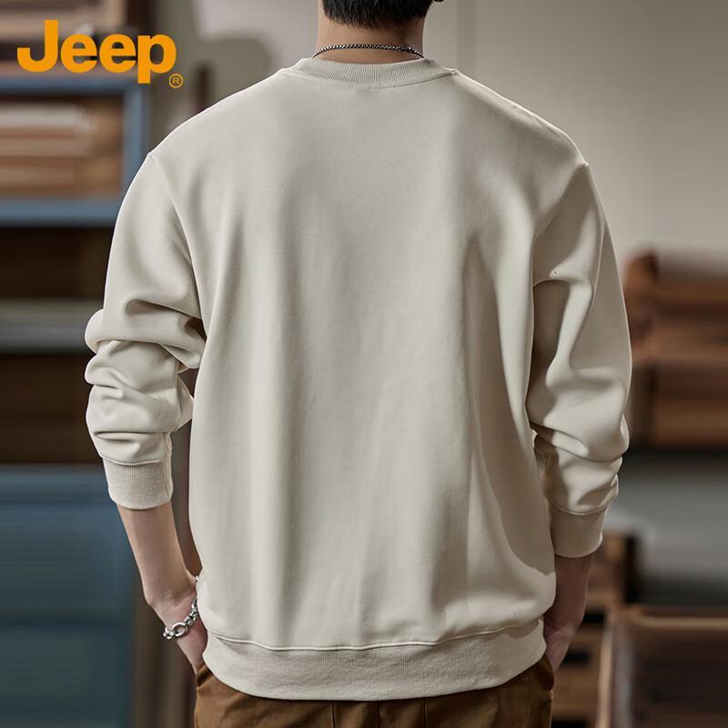 Jeep Men's Loose Fit Round Neck Sweatshirt