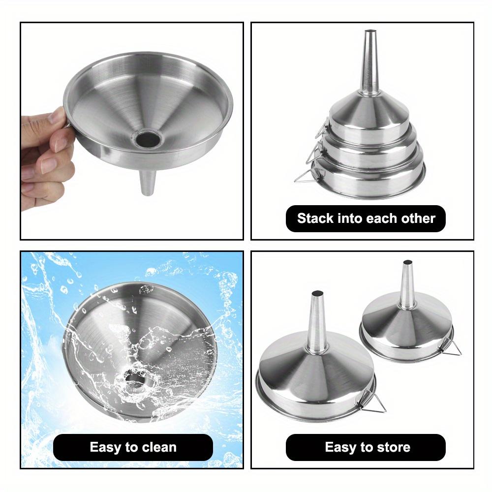 Metal Funnel For Canning Kitchen Tools Kitchen Accessories Wide Mouth Funnels Bar Wine Beer Oil Flask Funnel