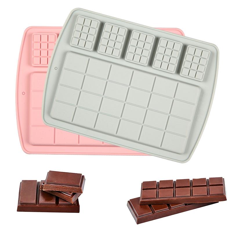 12 Even Chocolate Mold Silicone Mold Fondant Waffles Molds Diy Candy Bar Mould Cake Decoration Tools Kitchen Baking Accessories