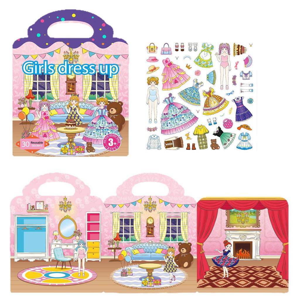 Children's Jelly Sticker Quiet Book: Educational Early Learning Toy for Baby Concentration