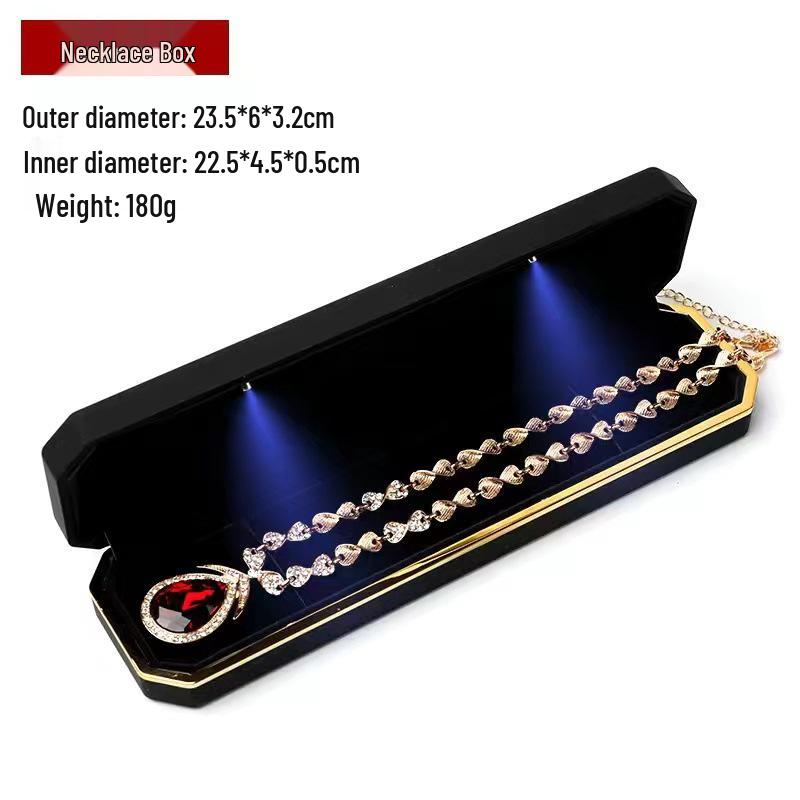 

Восьмиугольная шкатулка для украшений со светодиодной подсветкой для ожерелья/браслета