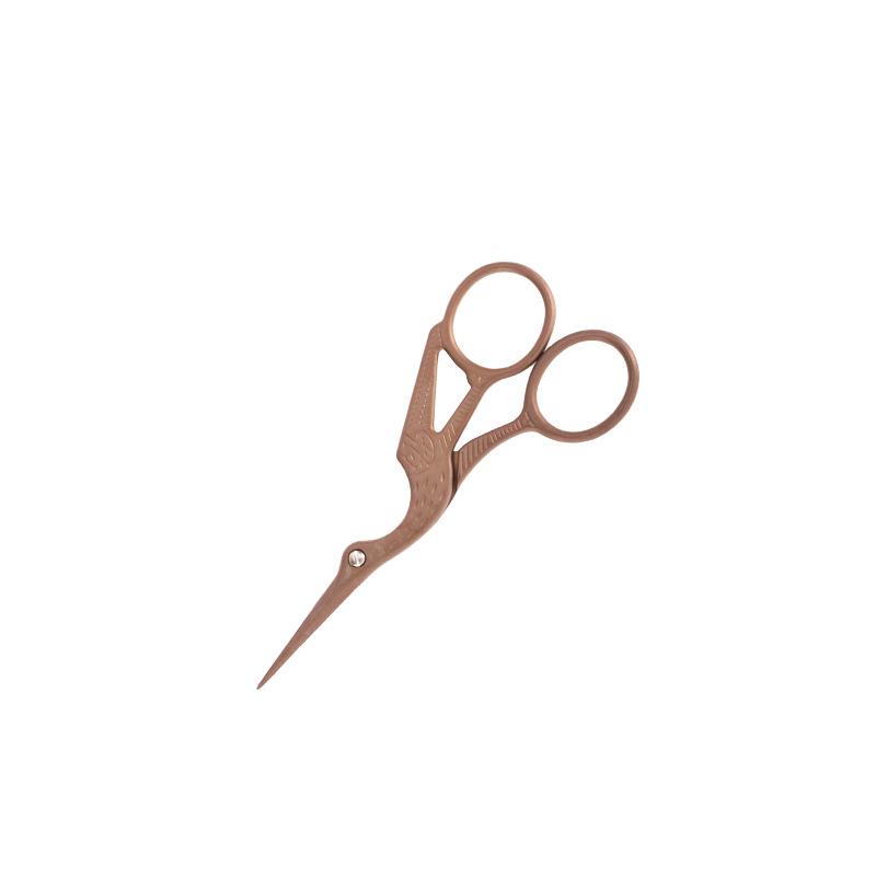 Crane-Shaped Stainless Steel Scissors for Retro Paper Cutting and Handmade Cross-Stitch