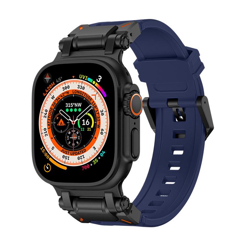 Compatible Silicone Explorer Band for Apple Watch Series 8, 9, and Ultra Models