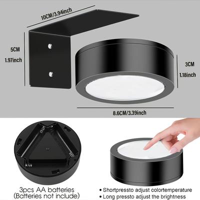 1/2PCS Wall Picture Light, Remote Control LED Painting Light, Three Color Temperature Adjustable and Timer Painting Light