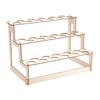 Wooden Ice Cream Cone Holder Shelf 33 Holes Decorative Sturdy 3 Layered Display Stand Pastry Rack