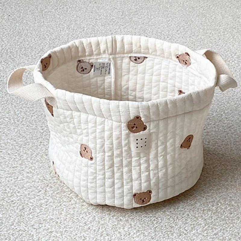 Baby Bags Cute Bear Embroidery Diaper Bag Caddy Nappy Cart Storage Mummy Maternity Bag for Newborn Diapers Toys Organizers