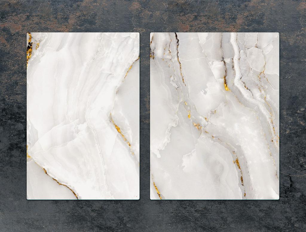 PIANO COTTURA IN VETRO PROTEZIONE 75x52 MARMO