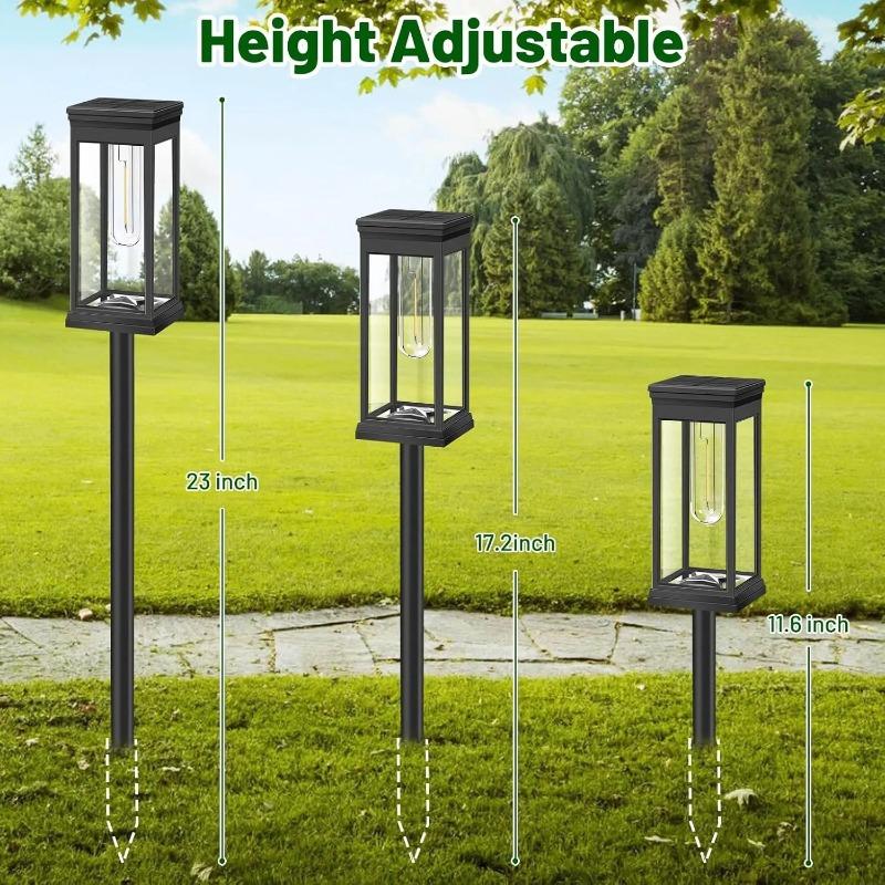 Bright Outdoor Solar Lights Waterproof Pathway Landscape Lamps Energy Efficient Lighting for Yard Garden Walkway Driveway Night