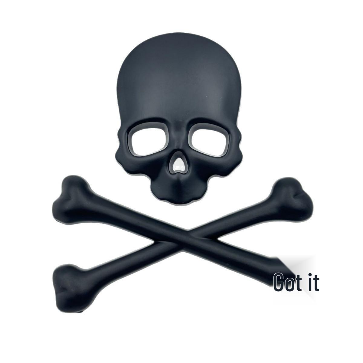 

3D Metal Skull Car Emblem & Sticker Set чёрный