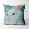 Luxury Golden Rabbit Print Square Pillow Covers Pattern Cushion Cover Suitable For Sofa Bedroom Car Pillow Cover