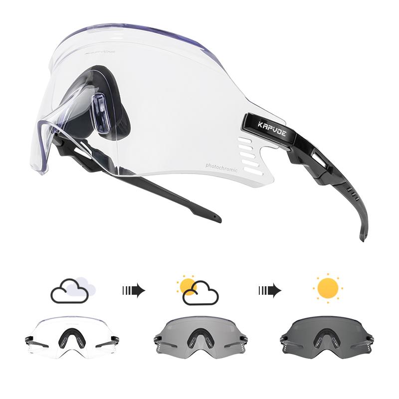 Lunettes de soleil KAPVOE pour cyclisme Lunettes de cyclisme UV400 Lunettes pour vélo VTT Lunettes pour sports d'extérieur Femmes Hommes Équipement de course pour vélo de route