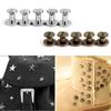 10sets Useful 10mm Solid Screw Nail Rivet Double Flat Head Belt/strap Rivets Luggage Leather Metal Craft High Quality