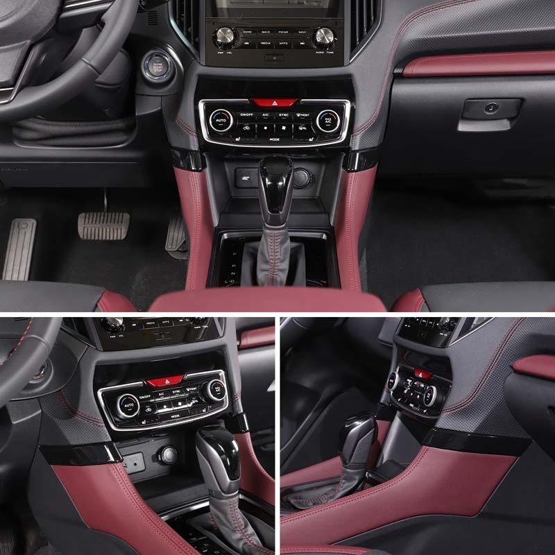 For Subaru Forester 19-25 ABS Blue Car Center Console Air Condition Swtich Side Cover Trim Interior Car Accessories