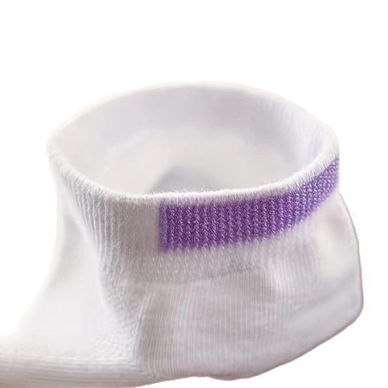 6 Paar Damensocken Buntes Streifenmuster Flacher Bund Schweißabsorbierend Versteckte Knöchelsocken Tägliches Tragen