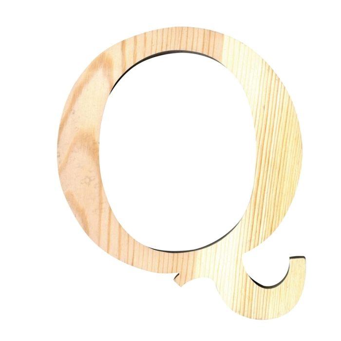 LETTER Q - 11.5 CM - WOOD