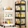 1pc-Handcart Storage Rack Kitchen Bedroom Bathroom Floor Standing Multi-layer Storage Rack