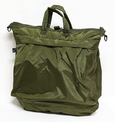 J-TECH US Military Style 1970s Helmet Bag with Shoulder Strap, 11L (FOLIAGE GREEN), for U.S. Air Force, Motorcycle, Tactical, and Survival Use
