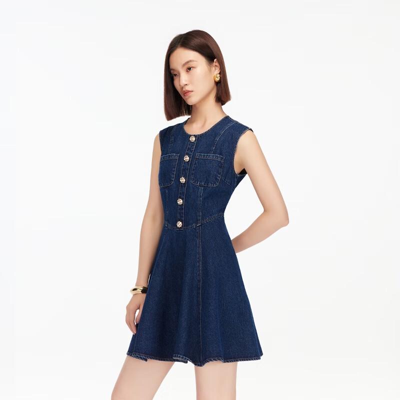 VEROMODA Sleeveless Retro Denim Mini Dress