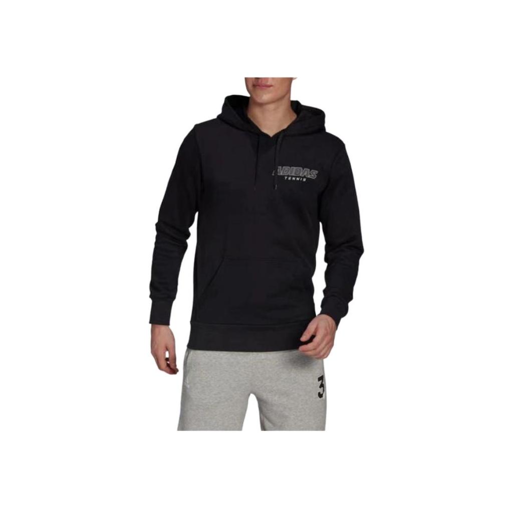 Adidas Casual Tennis Sport Hoodie Men Tops Black GK8158