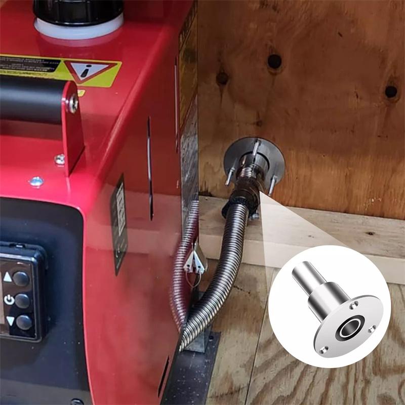 Raccordo per scarico passante dritto in acciaio inossidabile, raccordo per scarico riscaldatore diesel durevole con 3 viti per tubo da 24 mm