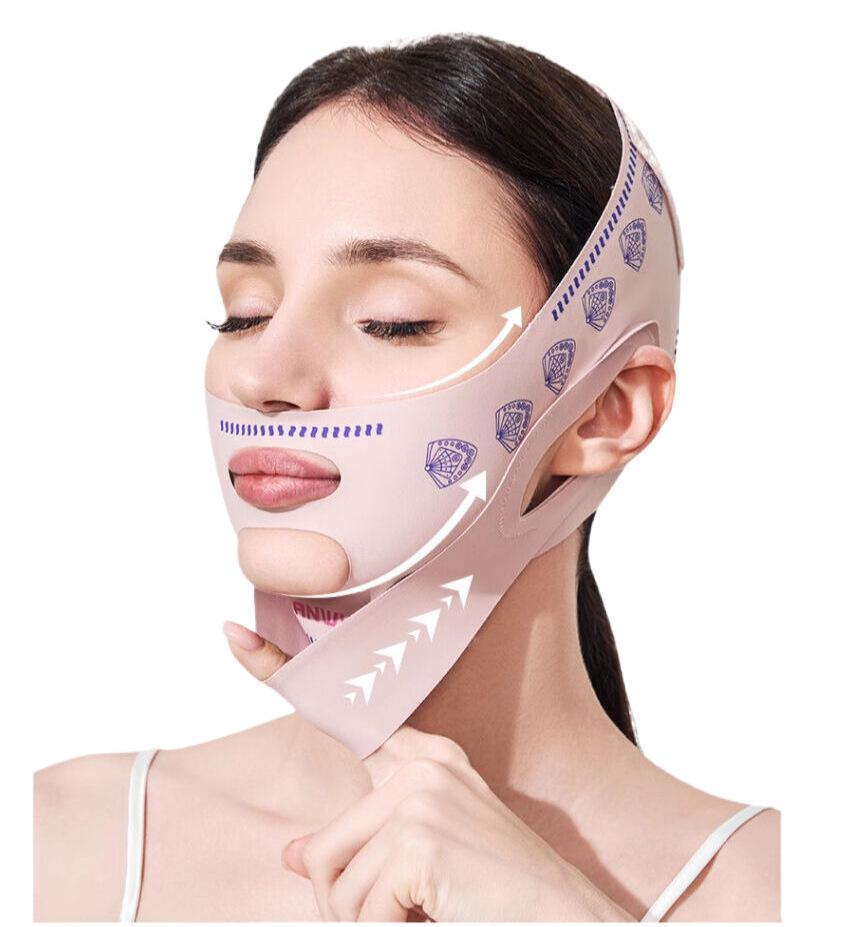 V-Line Facial Band: Firming & Lifting Mask for Double Chin and Nasolabial Folds, Enhances Sleep & Face Sculpting.