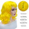 High Quality Yellow U-Shaped Bangs Synthetic Wig Curly Anime Little Mermaid Wig for Reality Show Cosplay