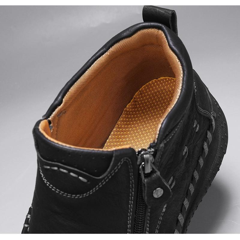 Plus Size 39-48 Men's High-top Casual Shoes Handmade Shoes Casual Sneakers