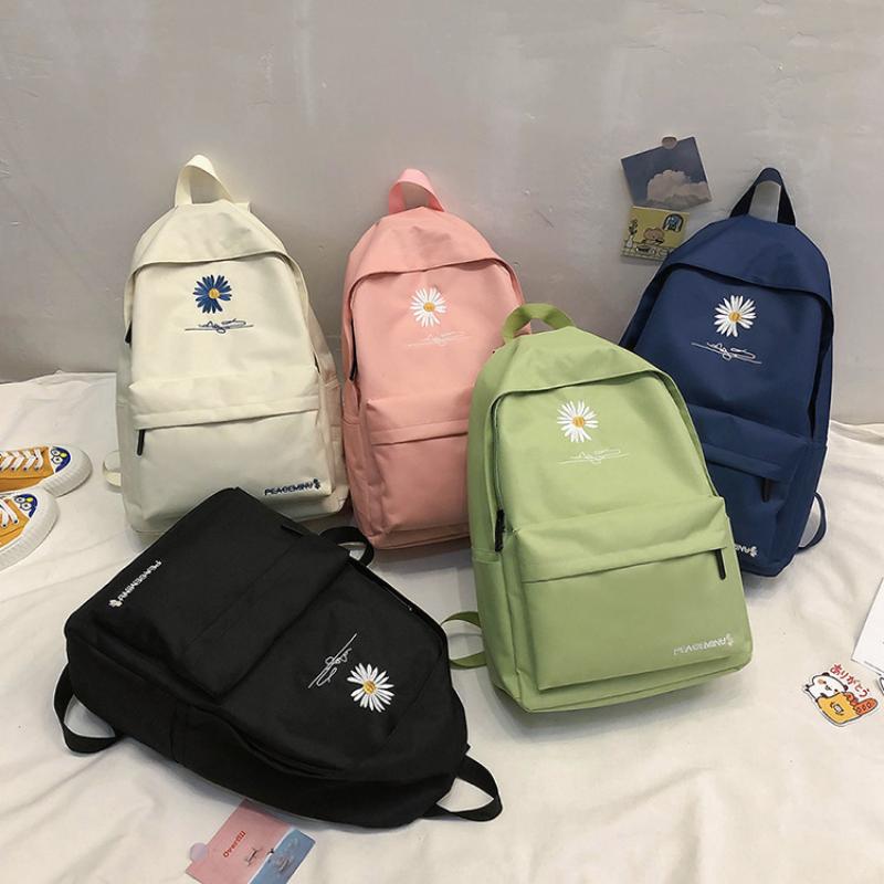 New Backpack Fashion Small School Bag Printed Daisy Backpack Casual Travel Backpack Outdoor Beach Bag Camping Backpack KTY
