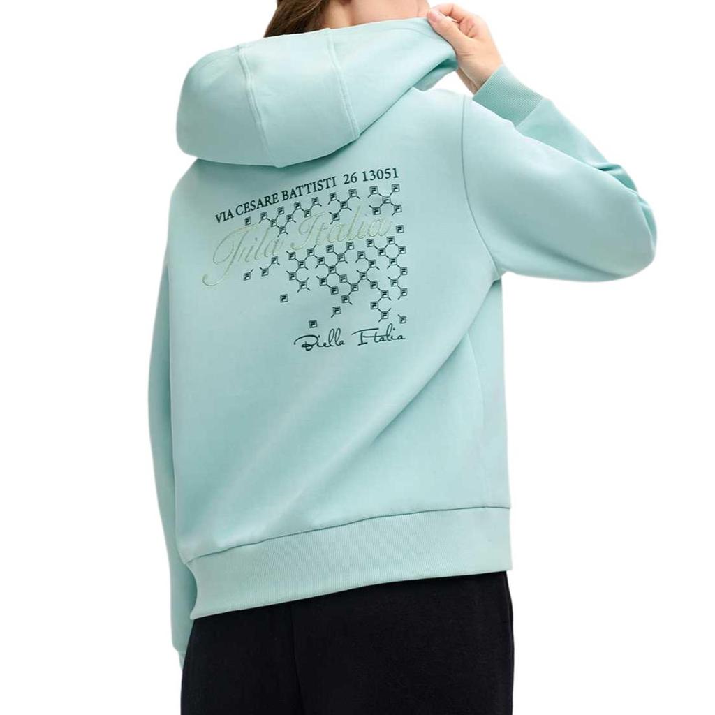 Fila Heritage Long Sleeve Comfortable Soft Hooded Sweatshirt Women Sweatshirt Hemp-Green F11W518206F-GN